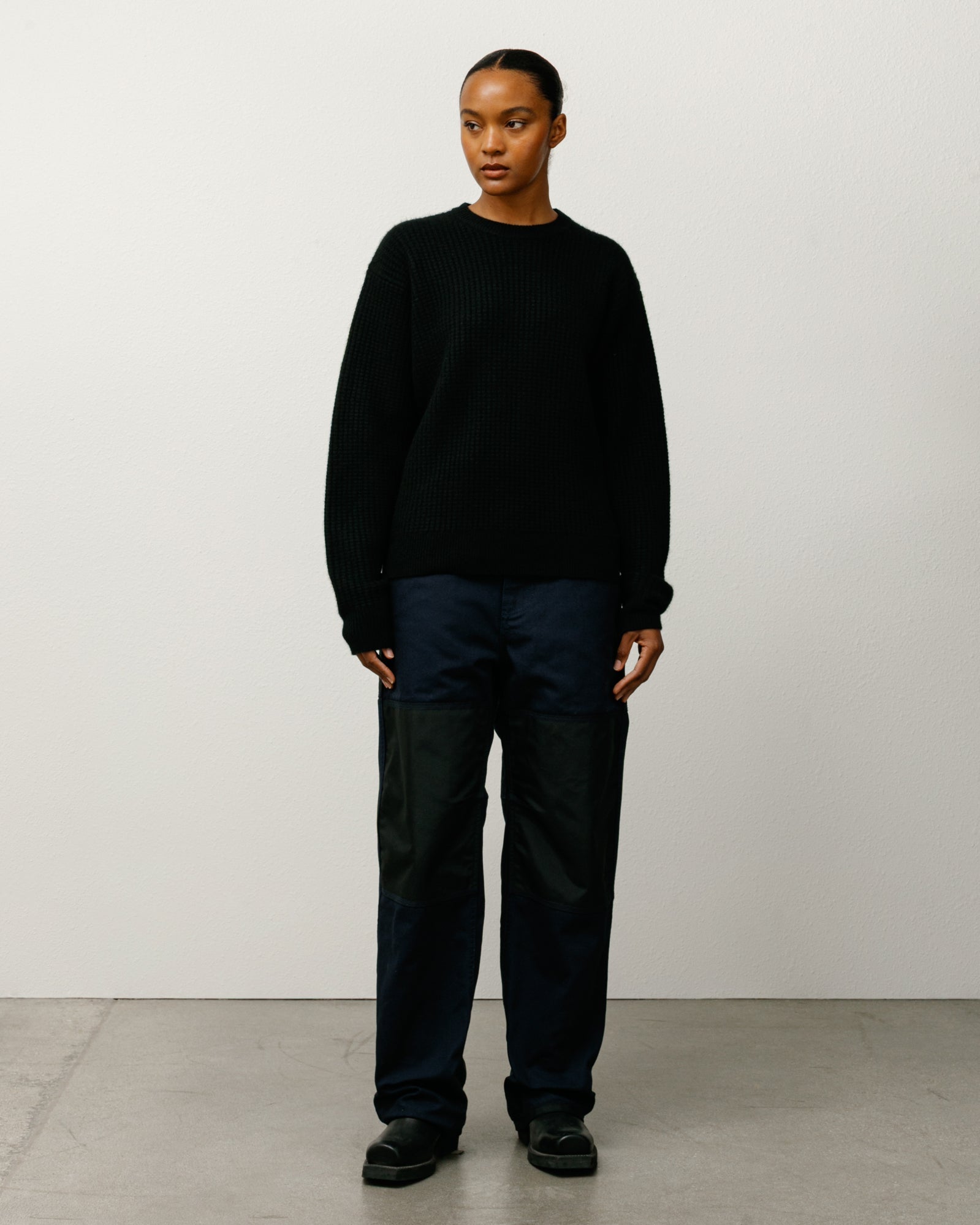 WAFFLE CASHMERE SWEATER