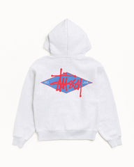 BASIC DIAMOND ZIP HOODIE