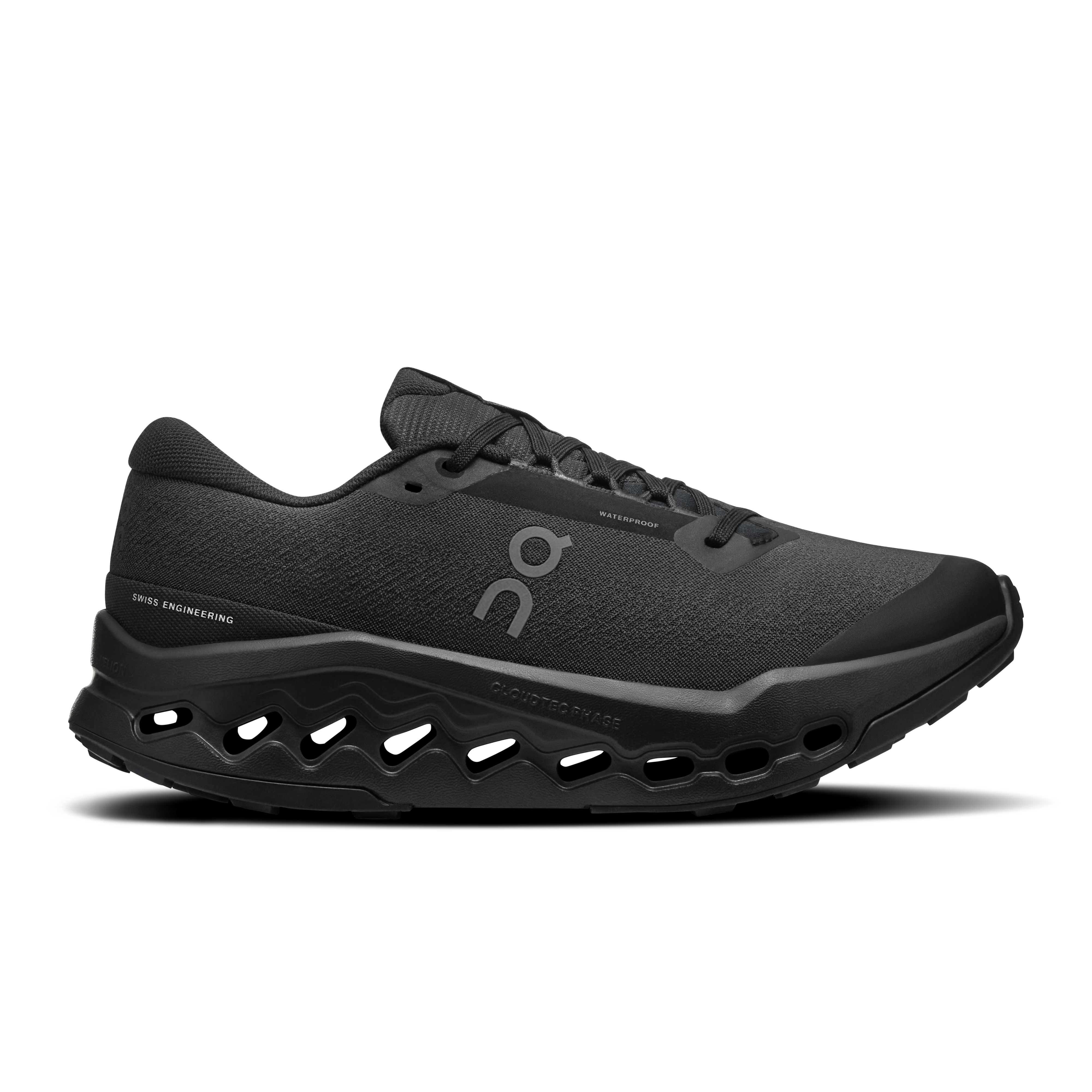 On Running Women's Cloudsurfer Trail 2 Waterproof Shoes - Black / Black