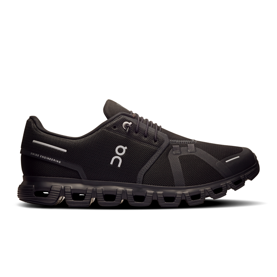 On Running Men's Cloud 6 Wide Shoes - Black / Black